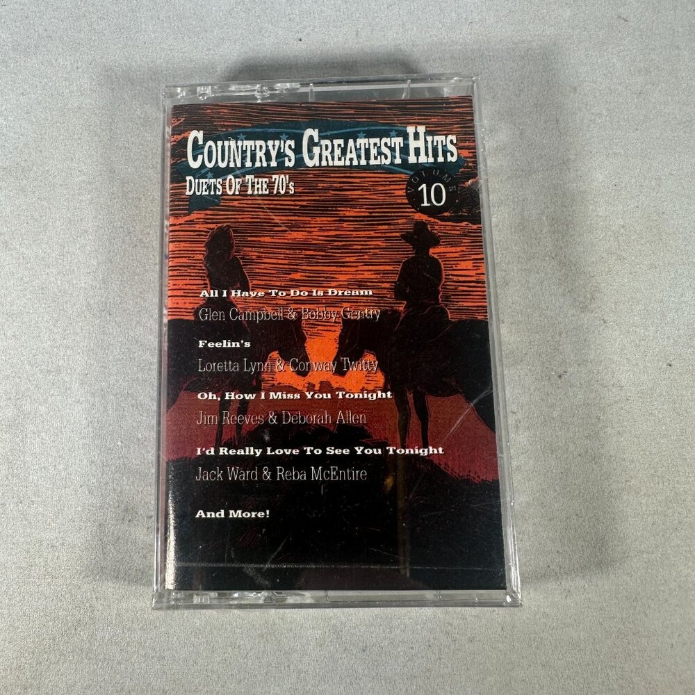 Countrys Greatest Hits Duets Of The 70s Cassette Album 1991 Priority Records